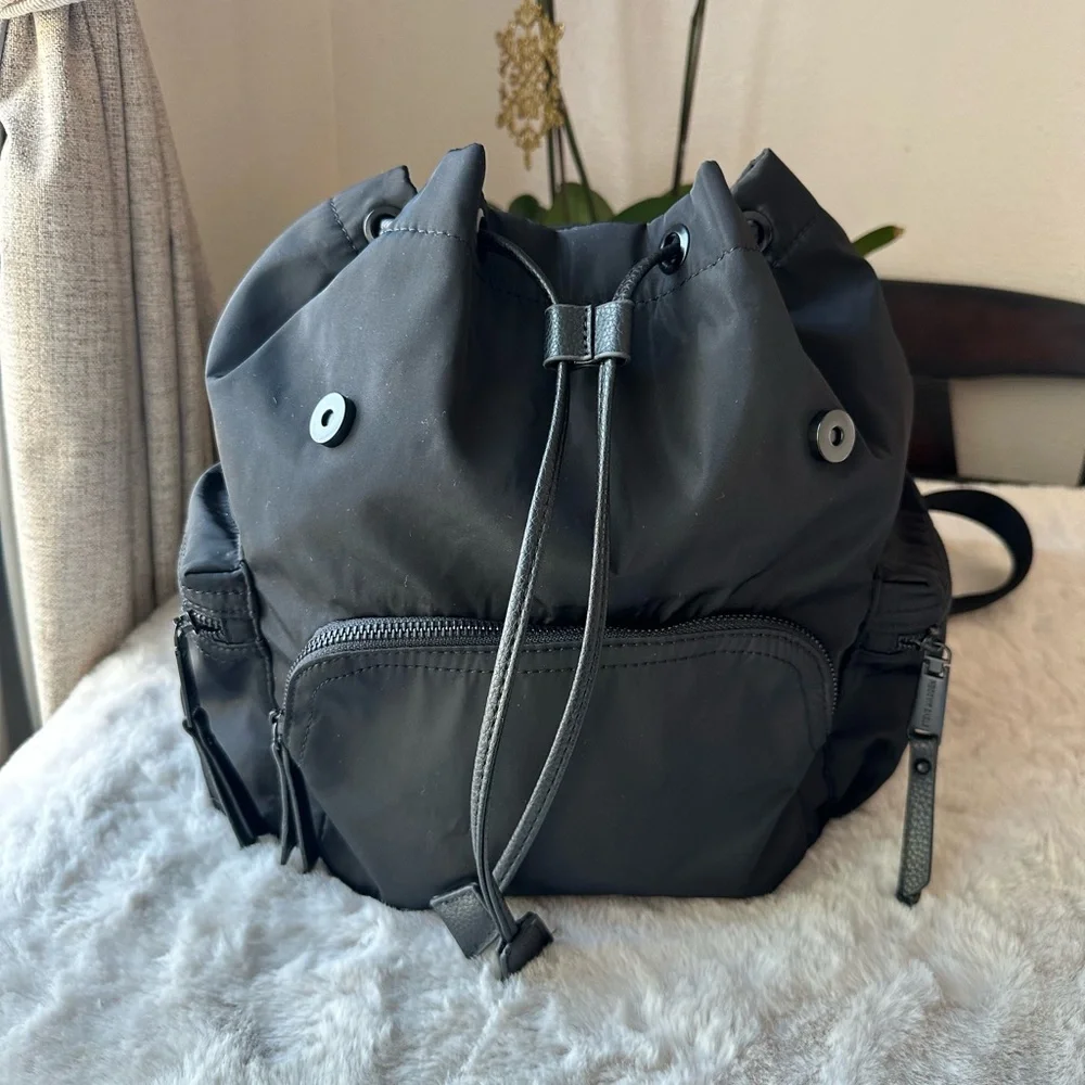 Steve Madden Black Backpack with Buckle Detail